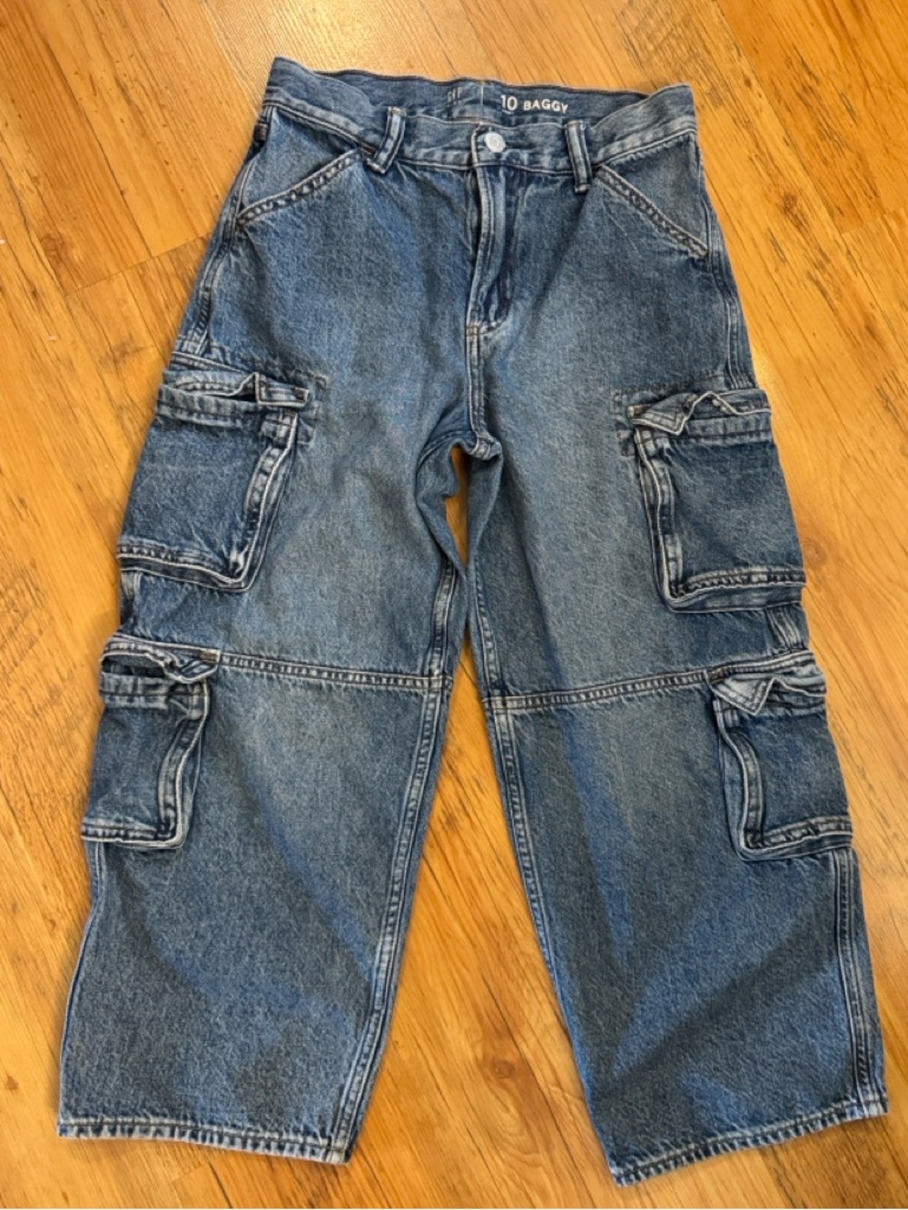 Gap Baggy Cargo Jeans Husky Sz 10